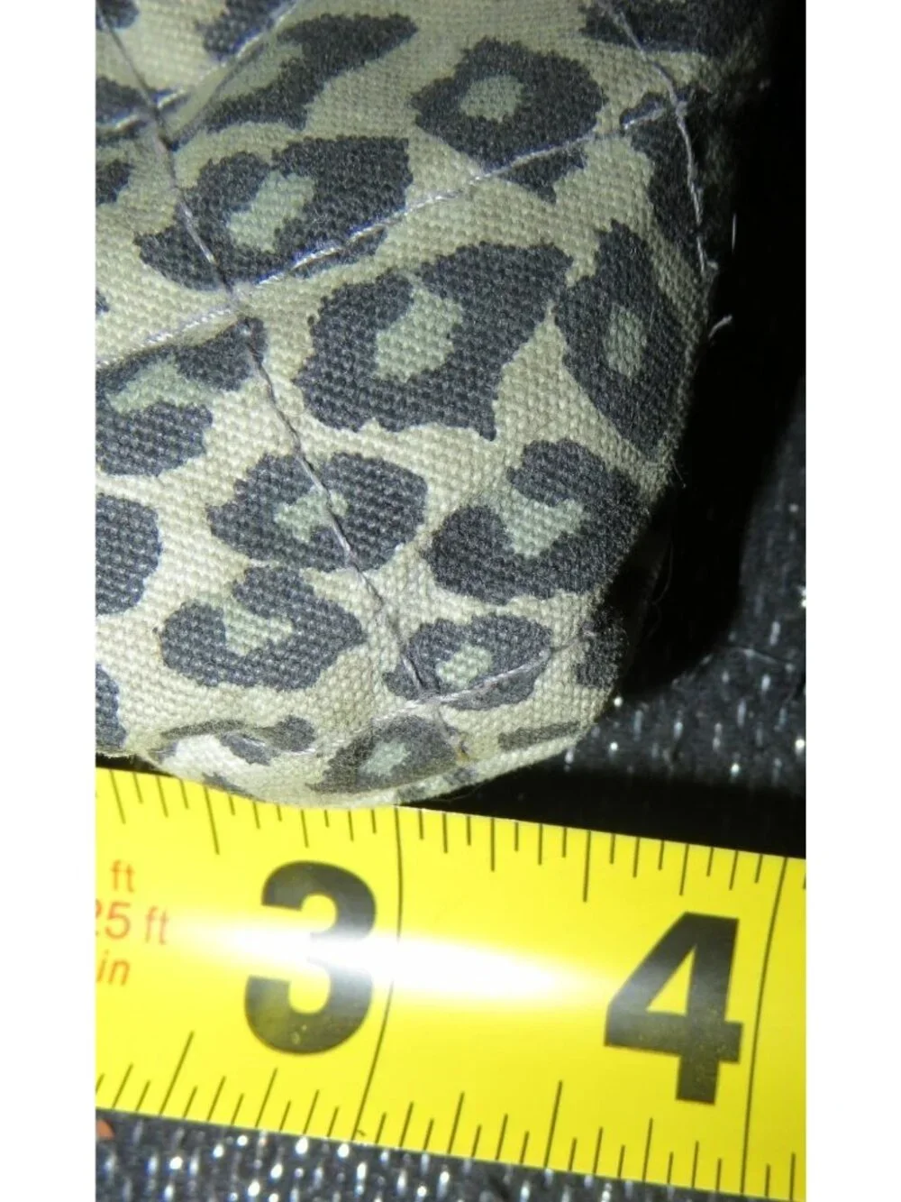 Deena & Ozzy Double Frame Vintage Kisslock Leopard Clutch coin purse pouch
